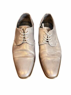 Men’s Masimo New York Grey Gray leather dress shoes size 9